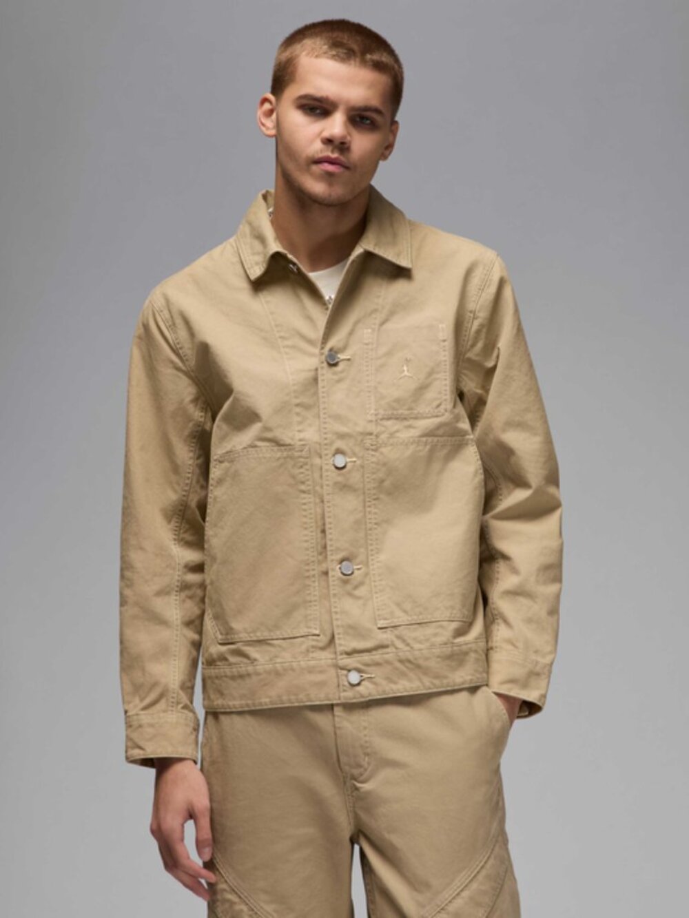 MSRP $130- Men's Small Jordan Essentials Chicago Desert Camo Jacket- HF9317-257